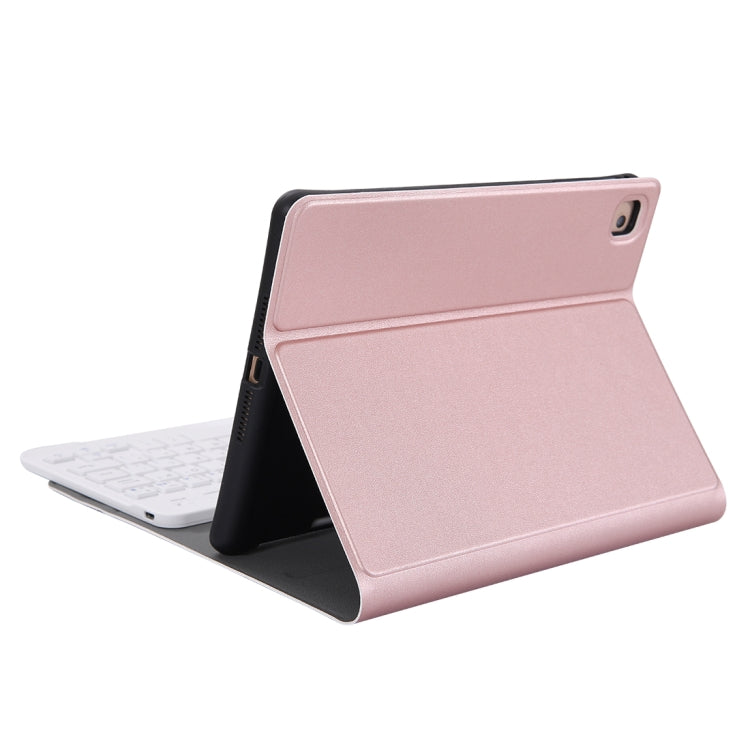 A05B Bluetooth 3.0 Ultra-thin ABS Detachable Bluetooth Keyboard Leather Tablet Case for iPad mini 5 / 4 / 3 / 2, with Holder(Rose Gold) - For iPad mini by buy2fix | Online Shopping UK | buy2fix