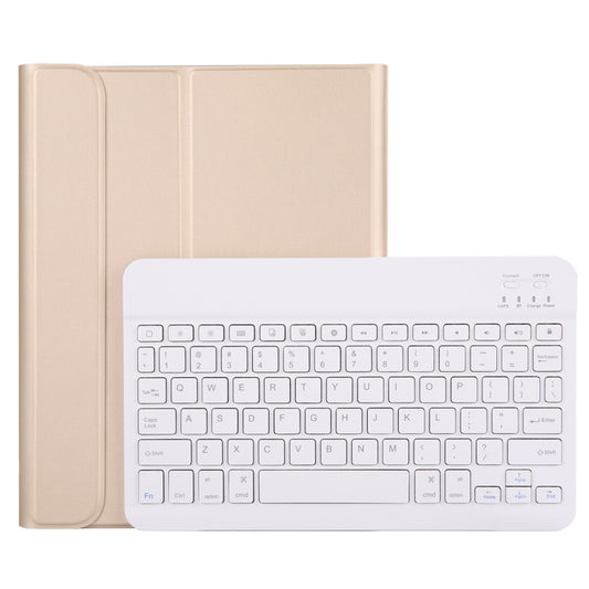 A11B Bluetooth 3.0 Ultra-thin ABS Detachable Bluetooth Keyboard Leather Tablet Case for iPad Pro 11 inch （2018）, with Pen Slot & Holder (Gold) - For iPad Pro by buy2fix | Online Shopping UK | buy2fix