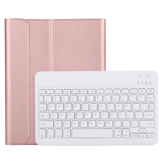 A11B Bluetooth 3.0 Ultra-thin ABS Detachable Bluetooth Keyboard Leather Tablet Case for iPad Pro 11 inch （2018）, with Pen Slot & Holder (Rose Gold) - For iPad Pro by buy2fix | Online Shopping UK | buy2fix