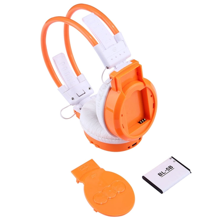 SH-S1 Folding Stereo HiFi Wireless Sports Headphone Headset with LCD Screen to Display Track Information & SD / TF Card, For Smart Phones & iPad & Laptop & Notebook & MP3 or Other Audio Devices(Orange) - Headset & Headphone by buy2fix | Online Shopping UK | buy2fix