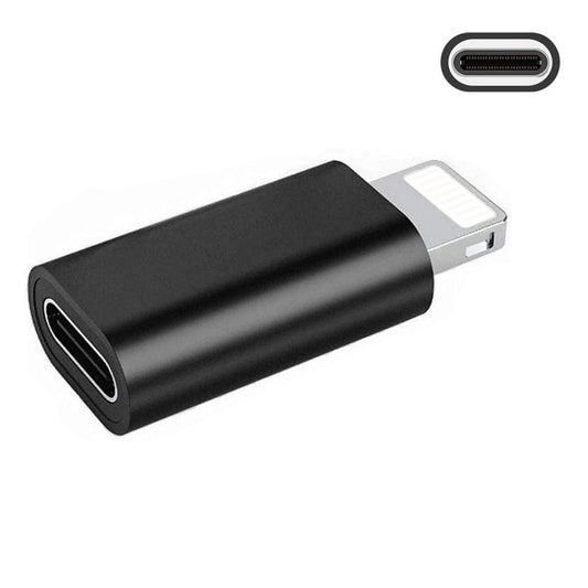 ENKAY Hat-Prince HC-6 Mini ABS USB-C / Type-C 3.1 to 8 Pin Port Connector Adapter(Black) - Converter & Adapter by ENKAY | Online Shopping UK | buy2fix