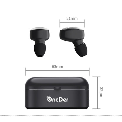 Oneder W11 True TWS Wireless Bluetooth Earphones Earbuds Stereo Headset(Black) - TWS Earphone by OneDer | Online Shopping UK | buy2fix