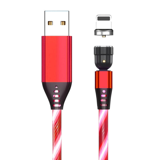 2.4A USB to 8 Pin 540 Degree Bendable Streamer Magnetic Data Cable, Cable Length: 1m(Red) - Charging Cable & Head by buy2fix | Online Shopping UK | buy2fix