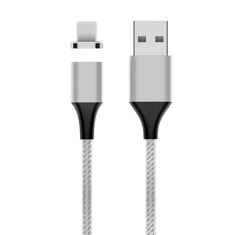 M11 5A USB to 8 Pin Nylon Braided Magnetic Data Cable, Cable Length: 1m (Silver) - Charging Cable & Head by buy2fix | Online Shopping UK | buy2fix