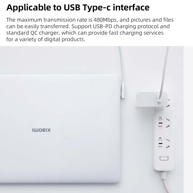 Original Xiaomi 6A USB to USB-C / Type-C 90 Degree Elbow Fast Charging Data Cable, Length: 1.5m - USB-C & Type-C Cable by Xiaomi | Online Shopping UK | buy2fix