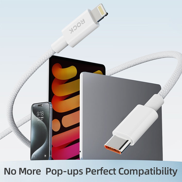 ROCK Z20 1m PD27W USB-C / Type-C to 8 Pin Fast Charging Data Cable - 2 in 1 Cable by ROCK | Online Shopping UK | buy2fix