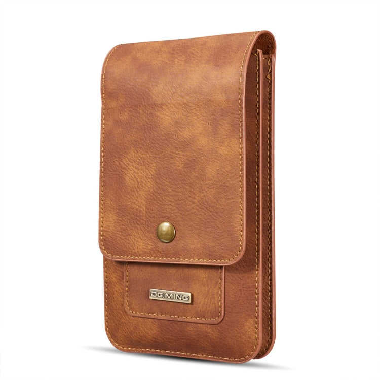 DG.MING Universal Cowskin Leather Protective Case Bag Waist Bag with Card Slots & Hook - More iPhone Cases by DG.MING | Online Shopping UK | buy2fix