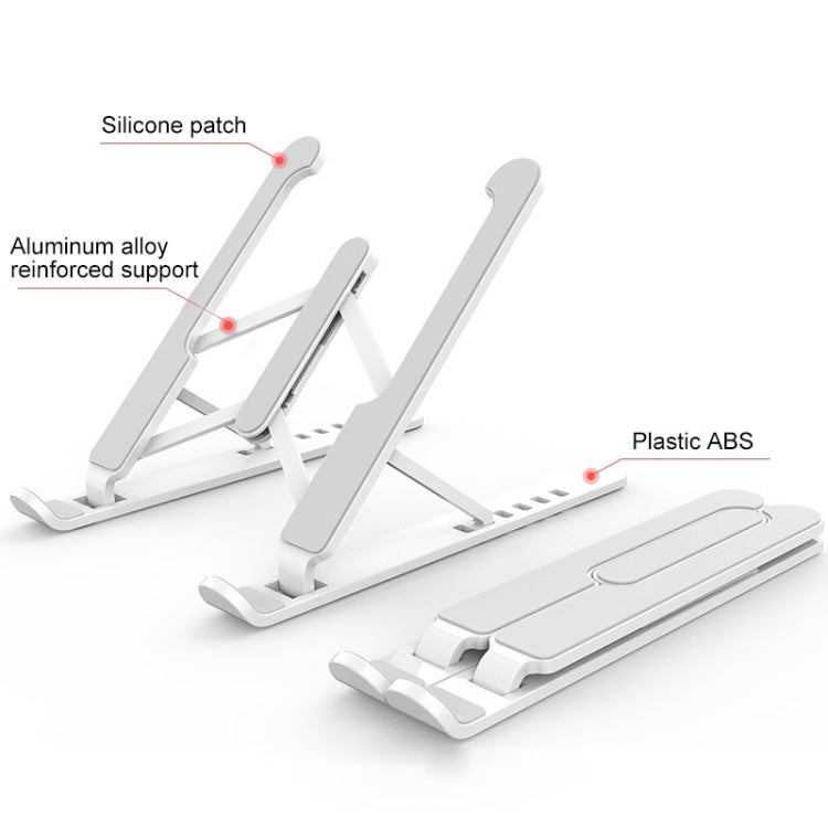 YMB1028 Portable Folding Desktop Holder Bracket for Laptop / Tablet(Silver) - MacBook Holder by buy2fix | Online Shopping UK | buy2fix