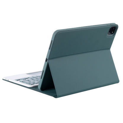 YT11B-A Detachable Candy Color Bluetooth Keyboard Leather Tablet Case with Touch Pad & Pen Slot & Holder for iPad Pro 11 inch 2021 (Dark Green) - For iPad Pro by buy2fix | Online Shopping UK | buy2fix