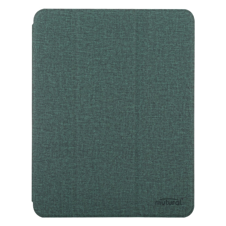 Mutural YASHI Series TPU + PU Cloth Pattern Texture Horizontal Flip Leather Case with Three-folding Holder & Pen Slot & Wake-up / Sleep Function For iPad Air 2022 / 2020 10.9(Green) - iPad Air (2022) / (2020) 10.9 Cases by Mutural | Online Shopping UK | buy2fix