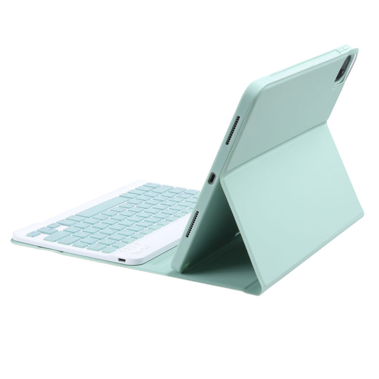 C-11B Detachable Candy Color Bluetooth Keyboard Leather Tablet Case with Pen Slot & Holder for iPad Pro 11 inch 2021 (Light Green) - For iPad Pro by buy2fix | Online Shopping UK | buy2fix