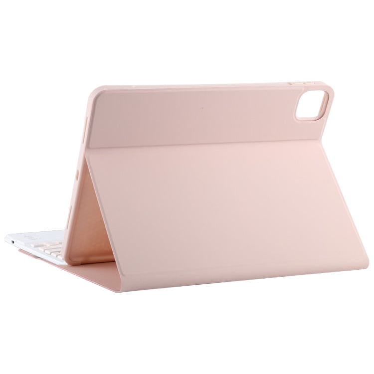 TG11BC Detachable Bluetooth Pink Keyboard Microfiber Leather Tablet Case for iPad Pro 11 inch (2020), with Touchpad & Pen Slot & Holder (Pink) - For iPad Pro by buy2fix | Online Shopping UK | buy2fix