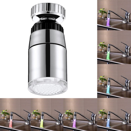 SDF-B9 1 LED ABS Colorful Change LED Faucet Light Water Glow Shower, Size: 58 x 28mm, Interface: 22mm (Silver) - Shower Head by buy2fix | Online Shopping UK | buy2fix