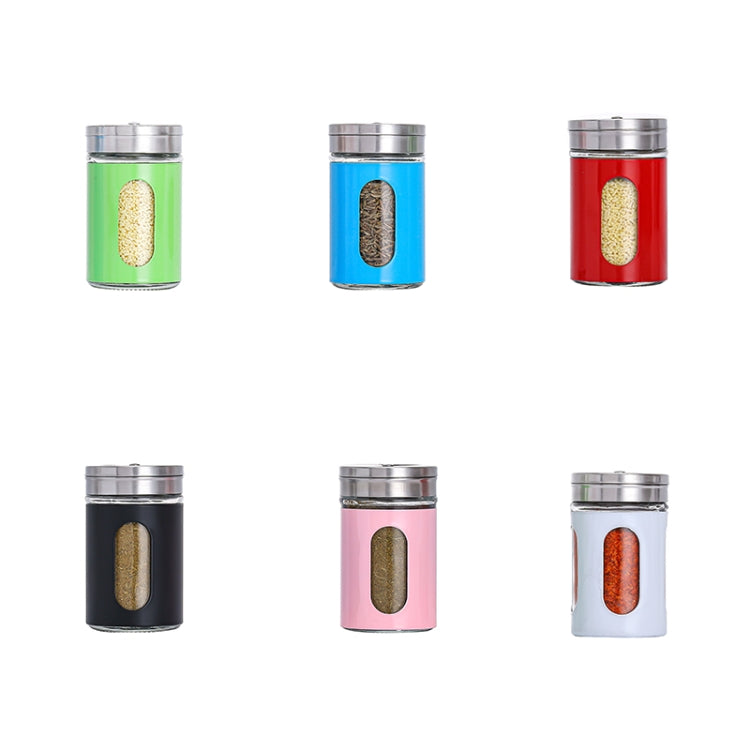 Stainless Steel Lid Glass Seasoning Jar Kitchen Supplies (Pink) - Condiment Bottles & Hip Flasks by buy2fix | Online Shopping UK | buy2fix