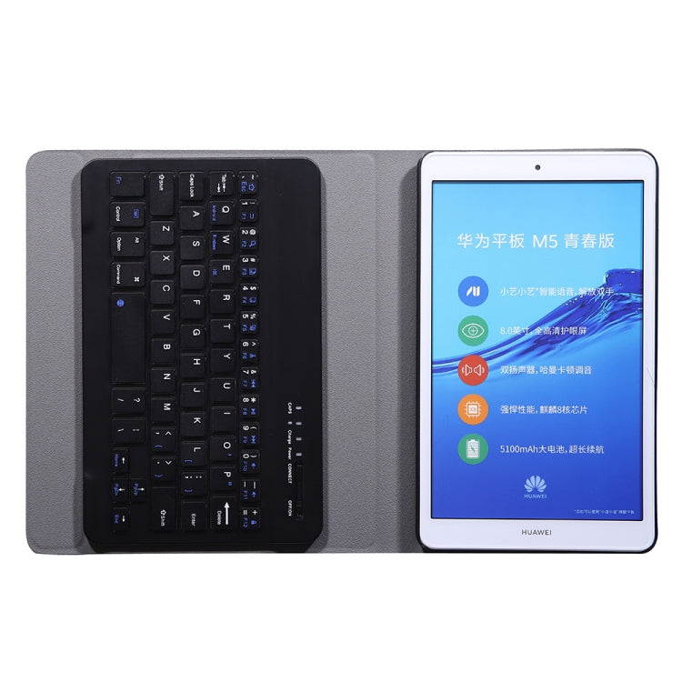 A0M5 Detachable Bluetooth Keyboard + Ultrathin Horizontal Flip Leather Tablet Case for Huawei MediaPad M5 & Honor Tab 5 8 inch, with Holder(Black) - Huawei Keyboard by buy2fix | Online Shopping UK | buy2fix