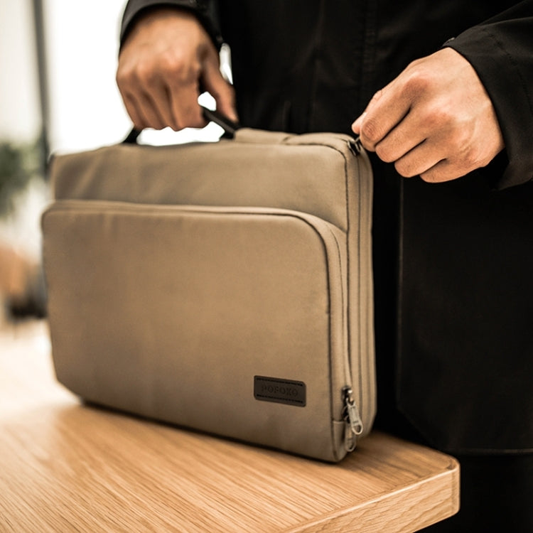 POFOKO E550 13 inch Portable Waterproof Polyester Laptop Handbag(Green) - Other by POFOKO | Online Shopping UK | buy2fix