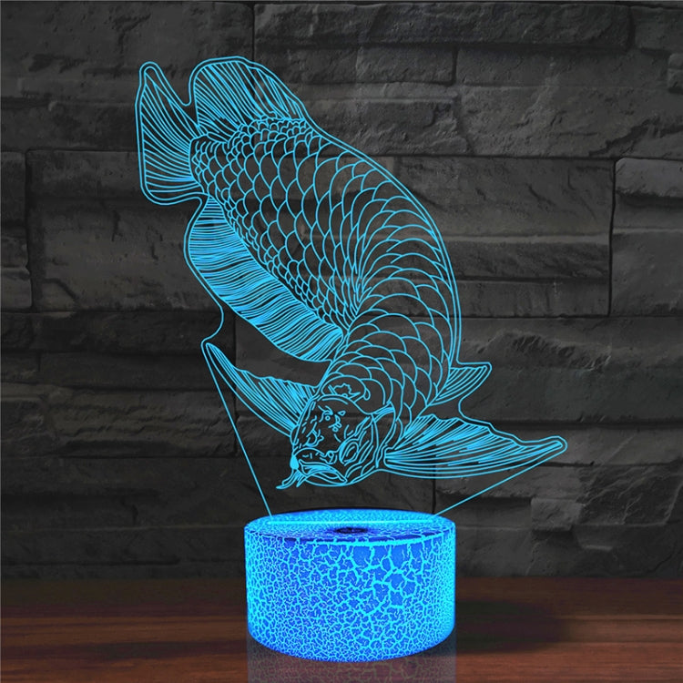 Fish Shape 3D Colorful LED Vision Light Table Lamp, USB & Battery Version - Novelty Lighting by buy2fix | Online Shopping UK | buy2fix