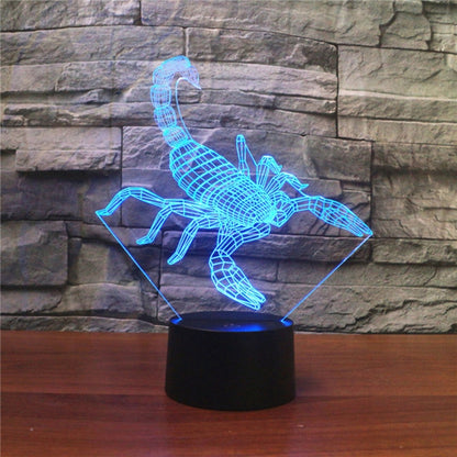 Scorpion Shape 3D Colorful LED Vision Light Table Lamp, USB & Battery Version - Novelty Lighting by buy2fix | Online Shopping UK | buy2fix