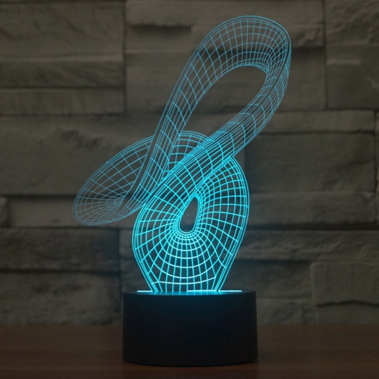 Abstract Style 3D Touch Switch Control LED Light , 7 Color Discoloration Creative Visual Stereo Lamp Desk Lamp Night Light - Novelty Lighting by buy2fix | Online Shopping UK | buy2fix