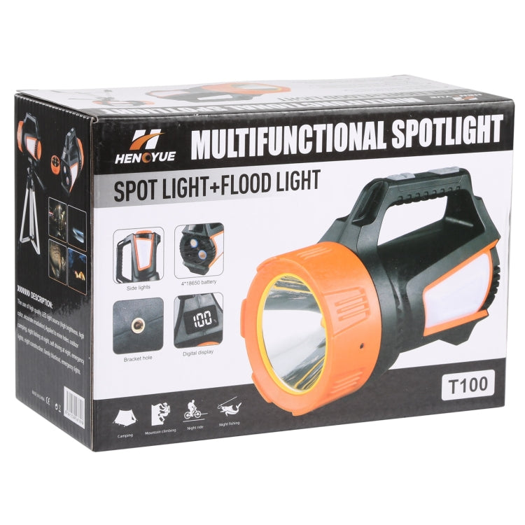 T100-A Multifunctional Rechargeable Digital Display Flashlight LED Spotlight, Lumen: 1200-1500LM - LED Flashlight by buy2fix | Online Shopping UK | buy2fix