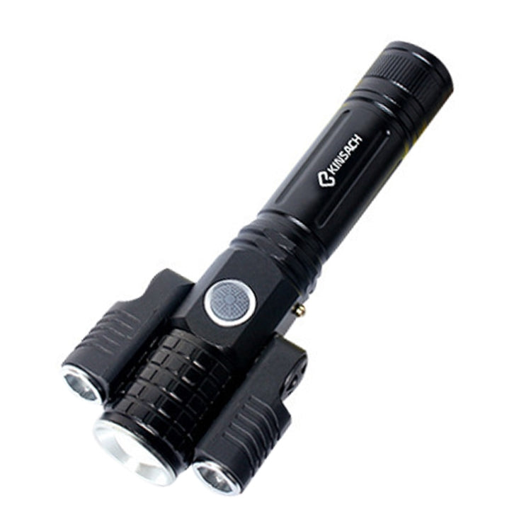 KS-738 USB Charging Waterproof T6+XPE Zoomable LED Flashlight with 4-Modes - LED Flashlight by buy2fix | Online Shopping UK | buy2fix