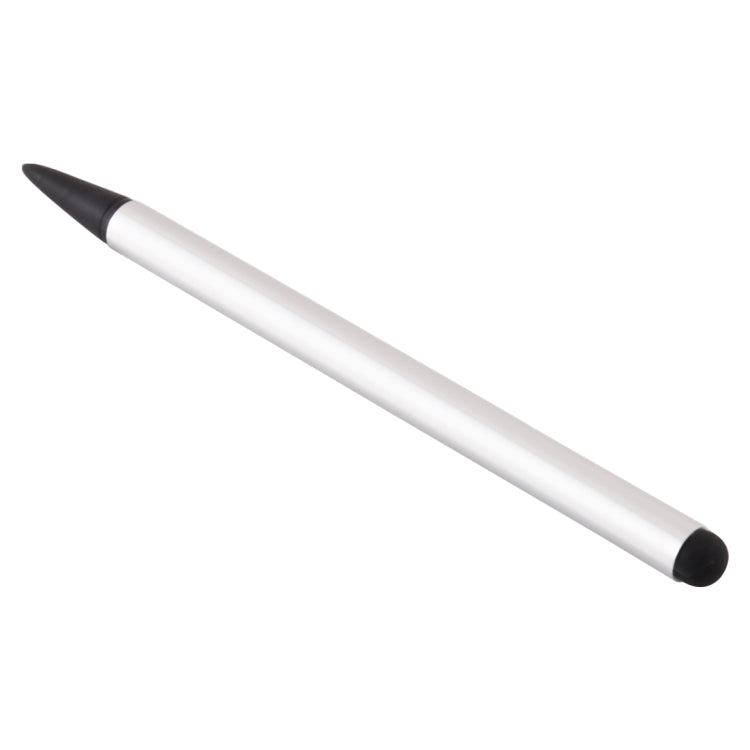 Resistive Capacitive Touch Screen Precision Touch Double Tip Stylus Pen(Silver) - Stylus Pen by buy2fix | Online Shopping UK | buy2fix