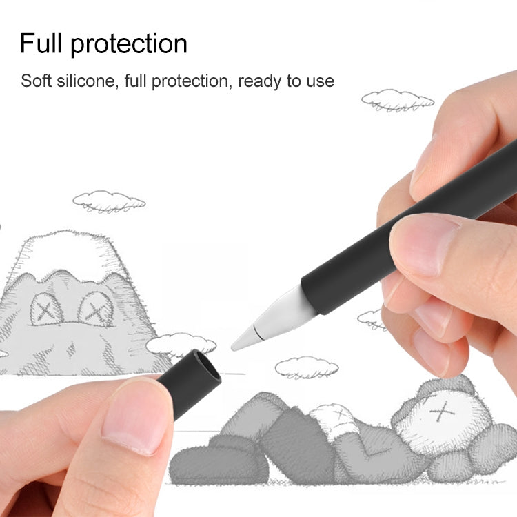 LOVE MEI For Apple Pencil 1 Middle Finger Shape Stylus Pen Silicone Protective Case Cover (Purple) - Pencil Accessories by LOVE MEI | Online Shopping UK | buy2fix