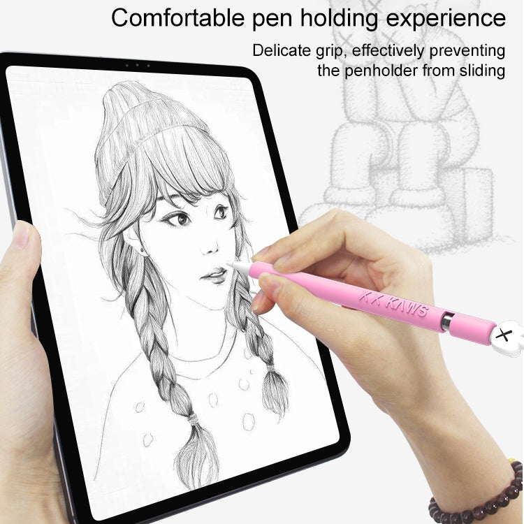 LOVE MEI For Apple Pencil 1 Middle Finger Shape Stylus Pen Silicone Protective Case Cover (Purple) - Pencil Accessories by LOVE MEI | Online Shopping UK | buy2fix