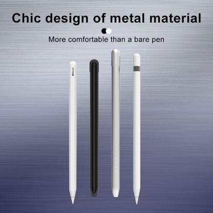 Metal Matte Non-slip Stylus Pen Protective Case for Apple Pencil 1 (Grey) - Pencil Accessories by buy2fix | Online Shopping UK | buy2fix