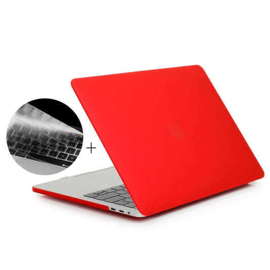 ENKAY Hat-Prince 2 in 1 Frosted Hard Shell Plastic Protective Case + US Version Ultra-thin TPU Keyboard Protector Cover for 2016 New MacBook Pro 13.3 inch with Touchbar (A1706)(Red) - MacBook Pro Cases by ENKAY | Online Shopping UK | buy2fix