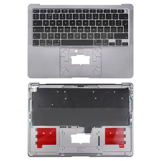 For Macbook Air 13 2020 M1 A2337 C-side Cover + UK Edition Key Board (Black) - Bottom Cover by buy2fix | Online Shopping UK | buy2fix