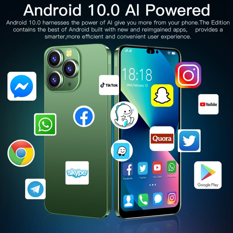 i14 Pro Max N86, 2GB+16GB, 6.3 inch, Face Identification, Android 8.1 MTK6737 Quad Core, Network: 4G(Green) -  by buy2fix | Online Shopping UK | buy2fix