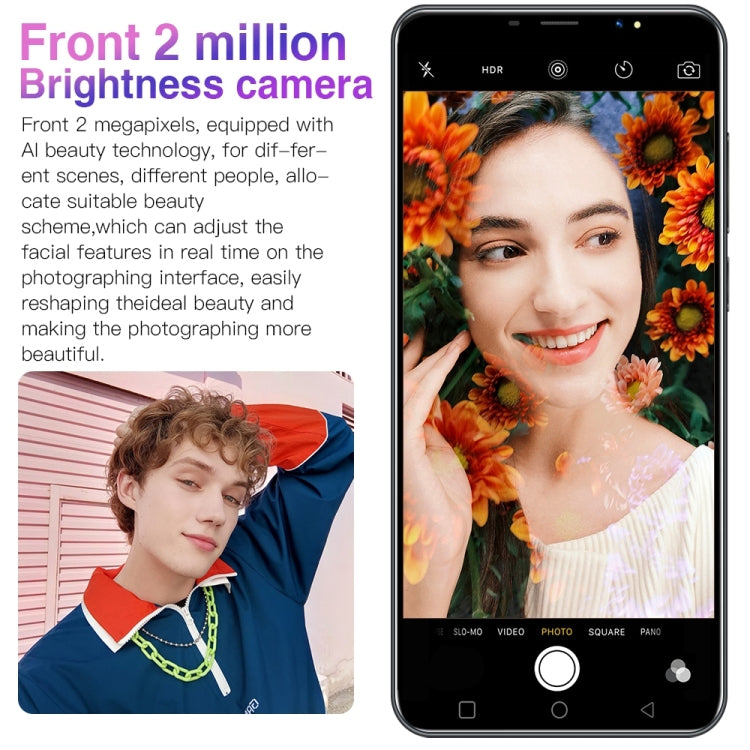 A16E / D103, 512MB+4GB, 5.0 inch Screen, Face Identification, Android 4.4 MTK6572 Dual Core, Network: 3G (Gold) -  by buy2fix | Online Shopping UK | buy2fix