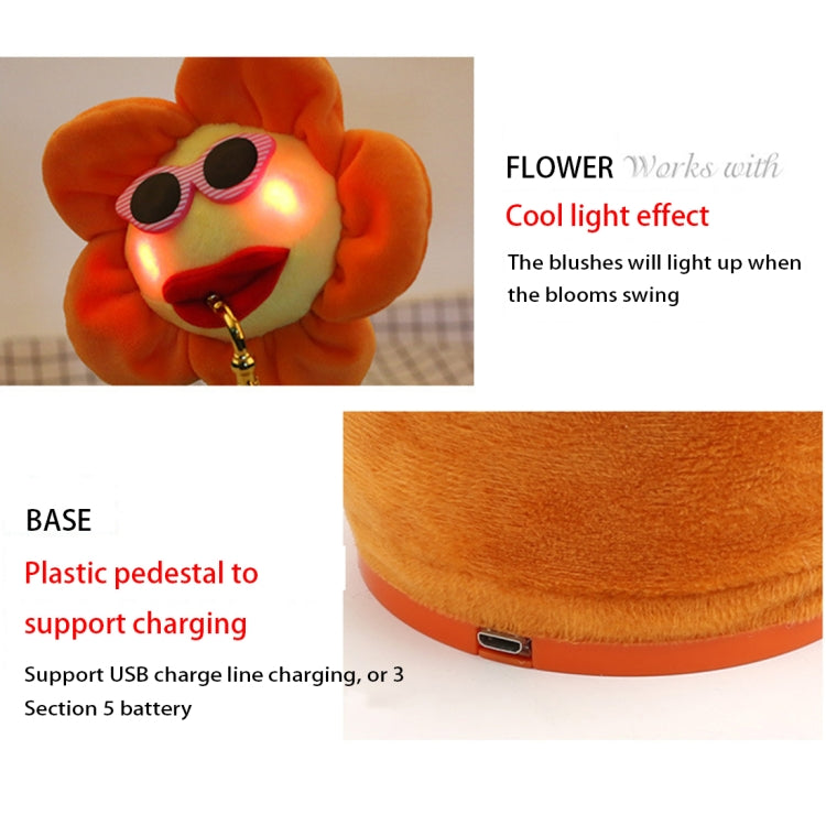 Sunflower Sax Style Bluetooth Plush Children Adult Toy ,Support USB Charging & Battery(Red) - Music Toys by buy2fix | Online Shopping UK | buy2fix