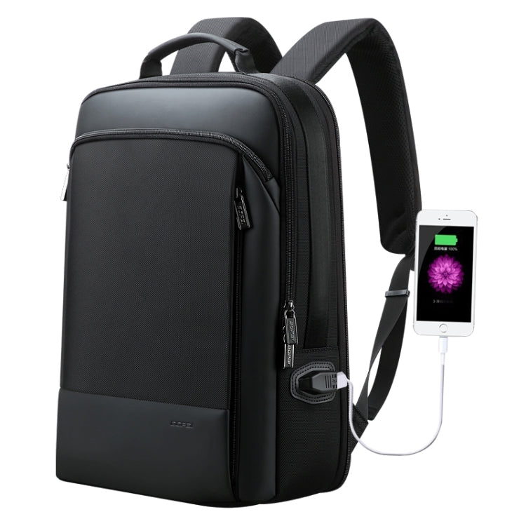 Bopai 61-07311 Large Capacity Anti-theft Waterproof Backpack Laptop Tablet Bag for 15.6 inch and Below, External  USB Charging Port(Black) - Backpack by Bopai | Online Shopping UK | buy2fix