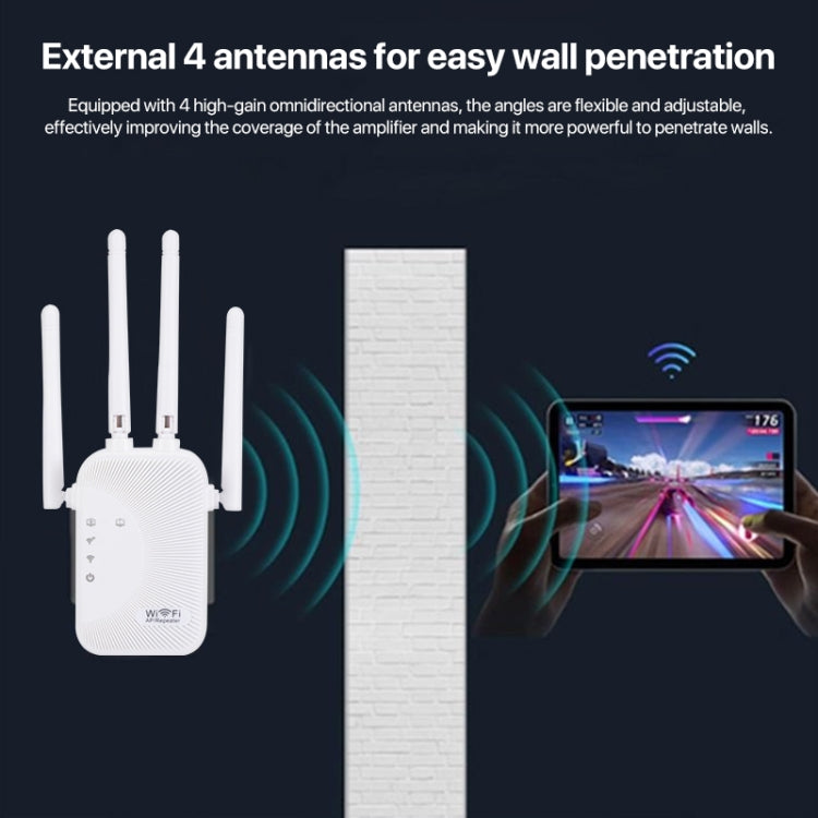 SM-010 Four-antenna 300M Repeater WiFi Wireless Router (US Plug) - Wireless Routers by buy2fix | Online Shopping UK | buy2fix