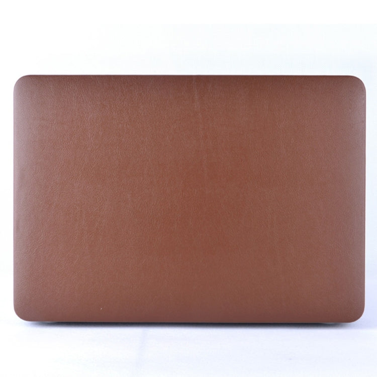 For MacBook Air 13.3 inch A1466 2012-2017 / A1369 2010-2012 Laptop PU Leather Paste Case (Brown) - MacBook Air Cases by buy2fix | Online Shopping UK | buy2fix