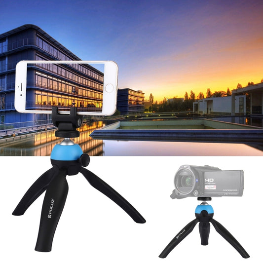 PULUZ Pocket Mini Tripod Mount with 360 Degree Ball Head & Phone Clamp for Smartphones(Blue) - Tripods by PULUZ | Online Shopping UK | buy2fix