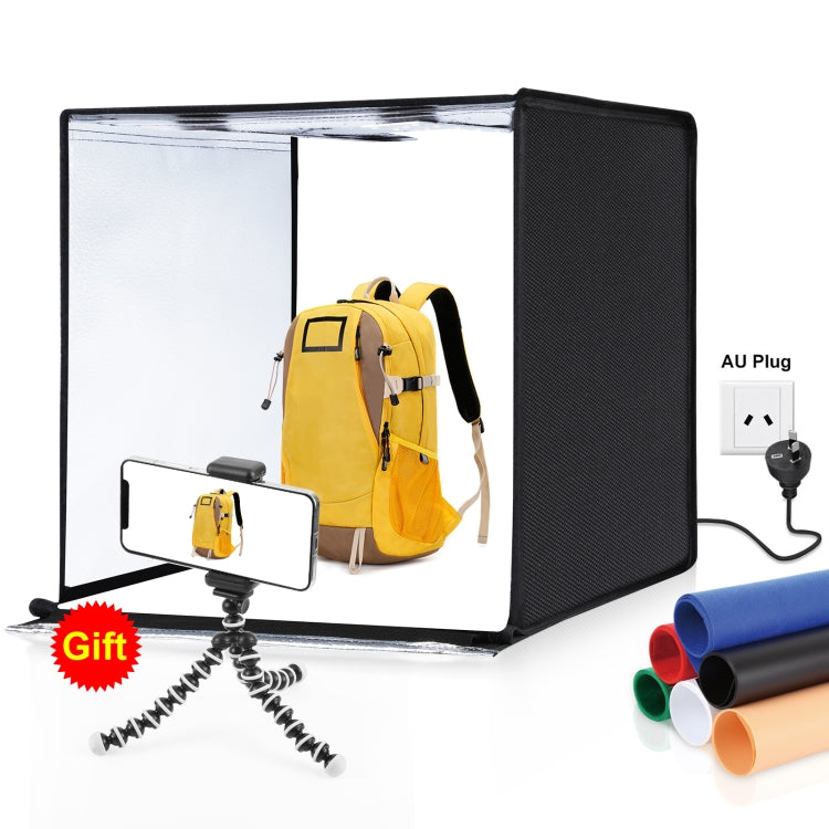 PULUZ Photo Studio Light Box Portable 60 x 60 x 60 cm Light Tent LED 5500K White Light Dimmable Mini 36W Photography Studio Tent Kit with 6 Removable Backdrops (Black Orange White Green Blue Red)(AU Plug) -  by PULUZ | Online Shopping UK | buy2fix