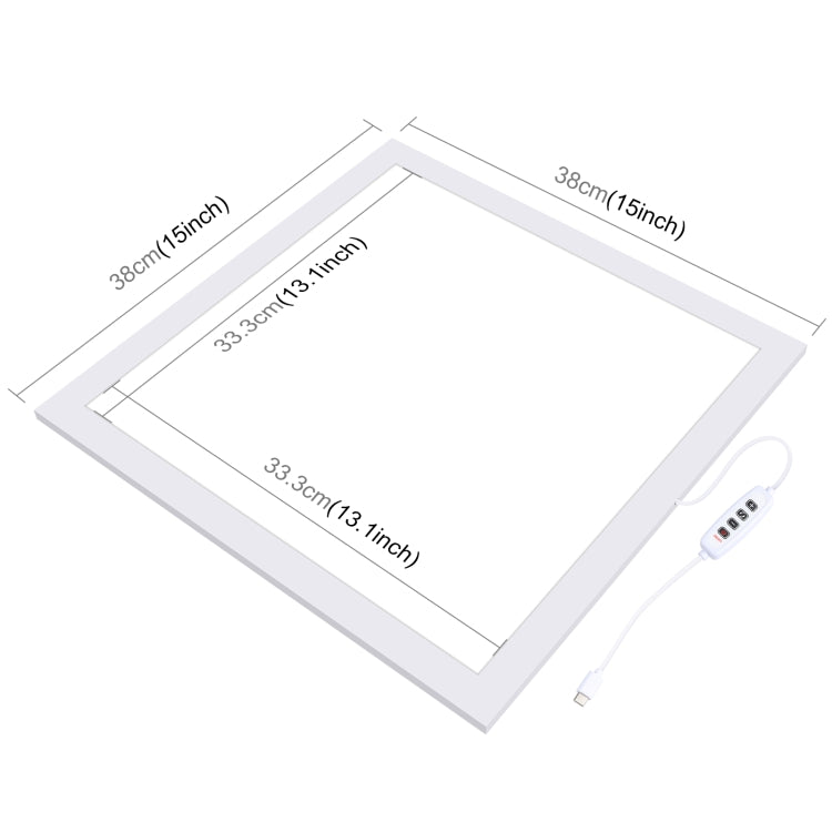 PULUZ 1000LM LED Acrylic No Polar Dimming Shadowless Light Pad with Switch for 40cm Photo Studio Box(US Plug) -  by PULUZ | Online Shopping UK | buy2fix