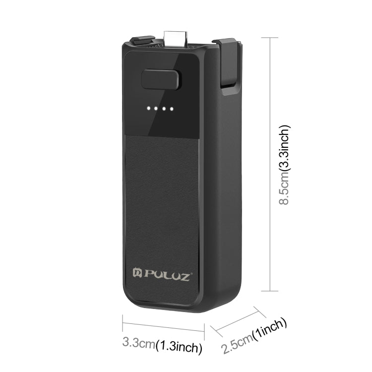 For DJI Osmo Pocket 3 PULUZ High-Capacity 2800mAh Battery Grip (Black) - Other Accessories by PULUZ | Online Shopping UK | buy2fix