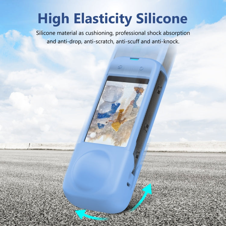 For Insta360 X4 PULUZ Full Body Dust-proof Silicone Protective Case (Blue) - Case & Bags by PULUZ | Online Shopping UK | buy2fix