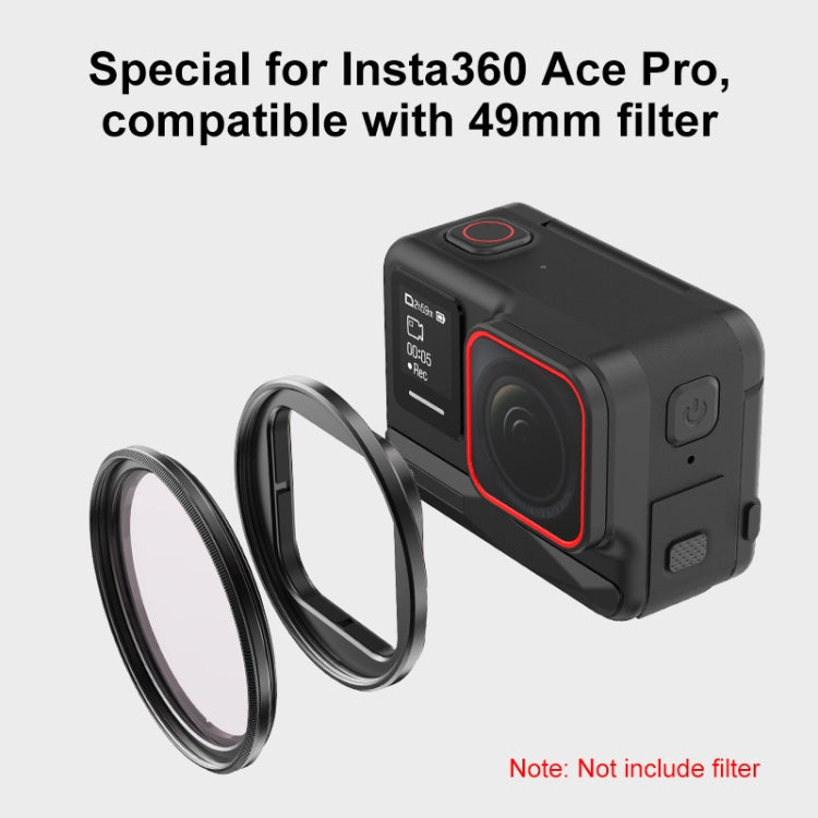 For Insta360 Ace Pro PULUZ Filter Holder Metal Protective Filter Frame (Black) -  by PULUZ | Online Shopping UK | buy2fix