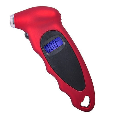 Digital Tire Gauge with LED Flash light, Pressure Range: 0-100PSI(Red) - Tire Pressure Gauges by buy2fix | Online Shopping UK | buy2fix