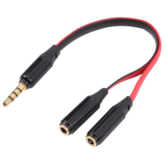 Noodle Style Aux Audio Cable 3.5mm Male to 2 x Female Splitter Connector, Compatible with Phones, Tablets, Headphones, MP3 Player, Car/Home Stereo & More - Cable & Splitter by buy2fix | Online Shopping UK | buy2fix