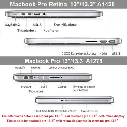 ENKAY for MacBook Pro Retina 13.3 inch (US Version) / A1425 / A1502 4 in 1 Crystal Hard Shell Plastic Protective Case with Screen Protector & Keyboard Guard & Anti-dust Plugs(White) - MacBook Pro Cases by ENKAY | Online Shopping UK | buy2fix