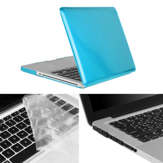 ENKAY for Macbook Pro 15.4 inch (US Version) / A1286 Hat-Prince 3 in 1 Crystal Hard Shell Plastic Protective Case with Keyboard Guard & Port Dust Plug(Blue) - MacBook Pro Cases by ENKAY | Online Shopping UK | buy2fix