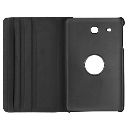 Litchi Texture Horizontal Flip Solid Color Leather Case with 360 Degrees Rotation Holder for Galaxy Tab E 9.6 / T560 / T561(Black) - Other Galaxy Tab PC by buy2fix | Online Shopping UK | buy2fix