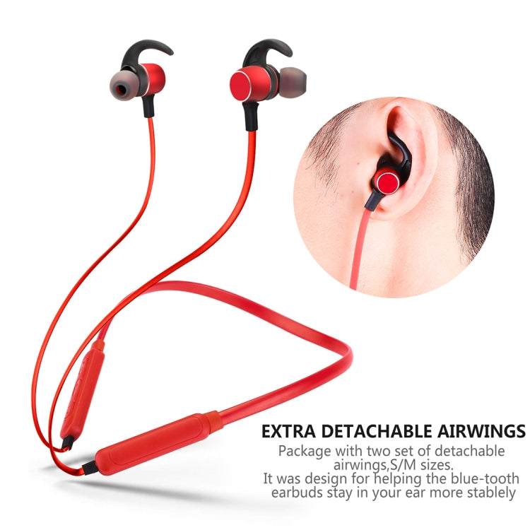 BTH-S8 Sports Style Magnetic Wireless Bluetooth In-Ear Headphones, For iPhone, Galaxy, Huawei, Xiaomi, LG, HTC and Other Smart Phones, Working Distance: 10m(Red) - Sport Earphone by buy2fix | Online Shopping UK | buy2fix