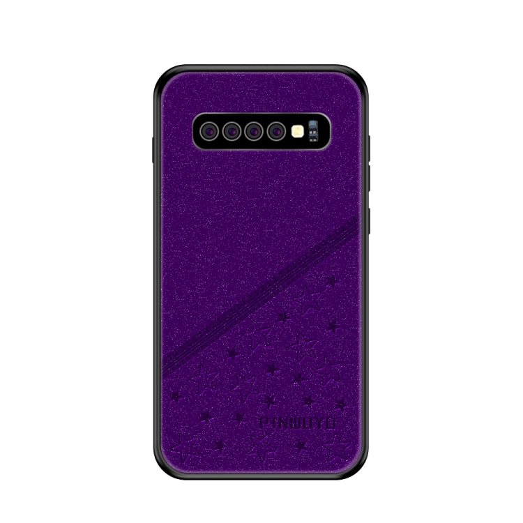 PINWUYO Full Coverage Waterproof Shockproof PC+TPU+PU Case for Galaxy S10+ (Purple) - Galaxy Phone Cases by PINWUYO | Online Shopping UK | buy2fix